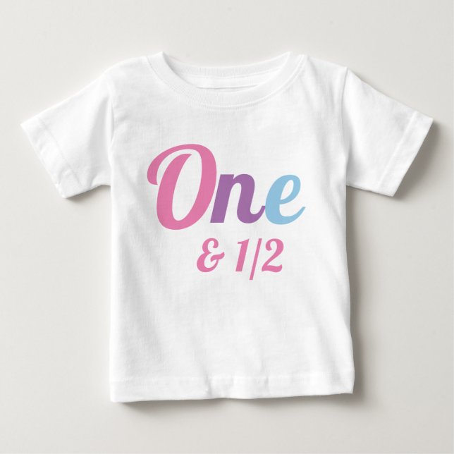 18 Month One and a Half Birthday Baby T-Shirt (Front)