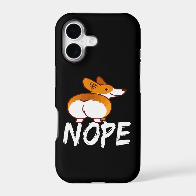 18 Nope Corgi Case-Mate iPhone Case (Back)