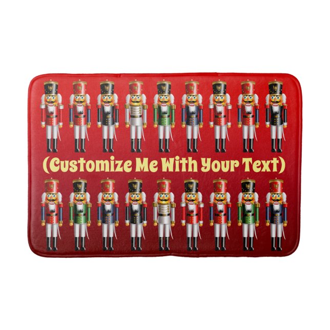 18 Nutty Nutcracker Soldiers Bathroom Mat (Front)
