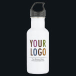 18 oz Personalized Water Bottle with Company Logo<br><div class="desc">Personalize this stainless steel water bottle with your own company logo, slogan, website address, or other custom text. Custom branded water bottles can advertise your business as work gifts and swag. Encouraging the use of reusable water bottles in your office can save costs on disposable cups and be more green...</div>