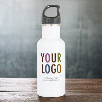 18 Oz Personalized Water Bottle With Company Logo by MISOOK at Zazzle