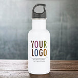 18 Oz Personalized Water Bottle With Company Logo at Zazzle