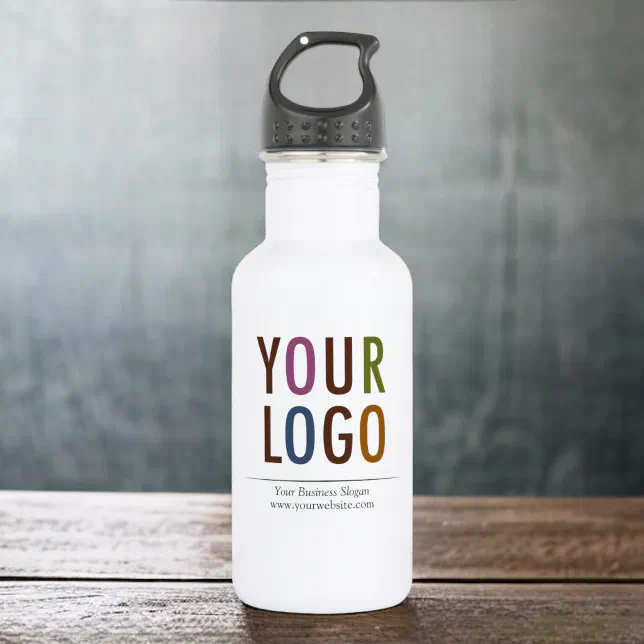 18 oz Personalized Water Bottle with Company Logo | Zazzle