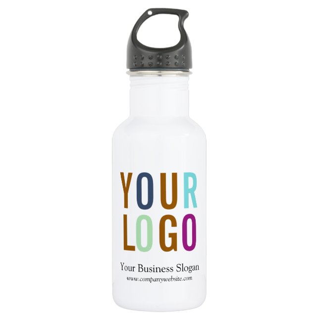 18 oz Stainless Steel Water Bottle with Your Busin (Front)