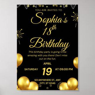 18 party  poster