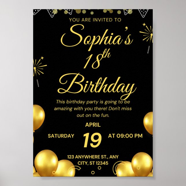18 party  poster (Front)