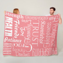 18 Personalized Names or Words Best Wishes fleece