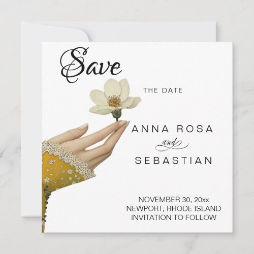 *~* 18 Photo AR6   Elegant Vintage Save the date Invitation