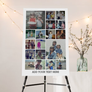 18 Photo Collage and Text - Can Edit Black Foam Board