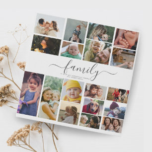 18 Photo Collage Cute Family Love Memory Faux Canvas Print