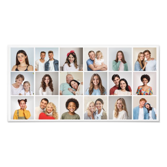 18 Photo Collage Editable Color Photo Enlargement (Front)