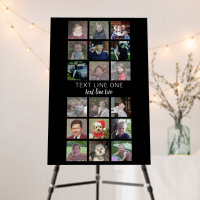18 photo collage maker - with 2 lines of text