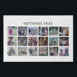 18 Photo Collage with black text on white Faux Canvas Print<br><div class="desc">Use eighteen photos or instagram pics to make unique and trendy art. If you need to move anything around,  click on the customize button to make changes. Or you can display a cute case with puppy milo in his glasses.</div>