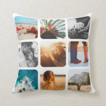 18 Photo Double Sided Template Grid White Frame Throw Pillow 18 Photo Double Sided Template Grid White Frame Throw Pillow
