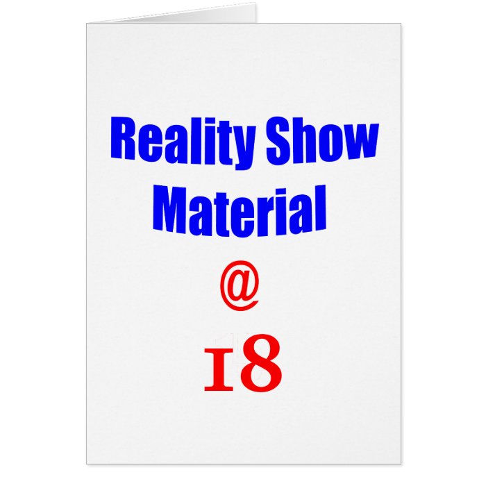 18 Reality Show Material Cards