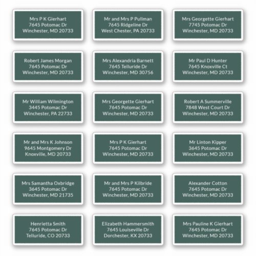18 Recipient Name Wedding Mailing Address Labels