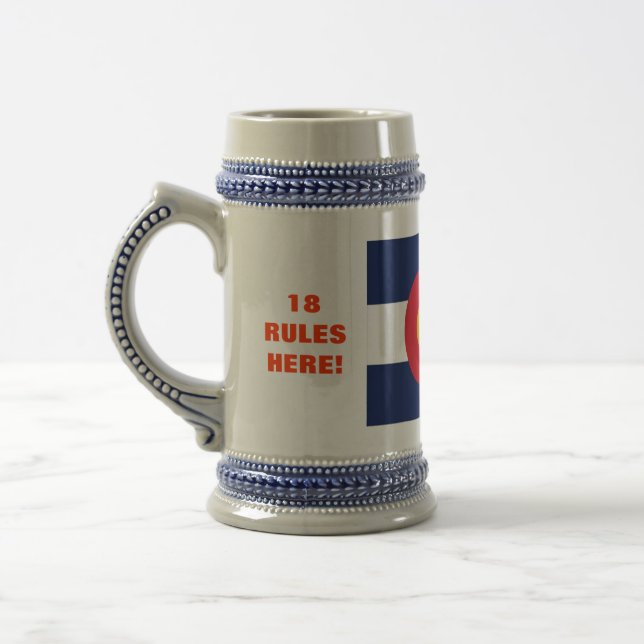 18 RULES HERE! BEER STEIN (Left)