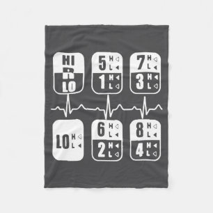 18 Speeds Shift Trucker Heartbeat Funny Truck  Fleece Blanket