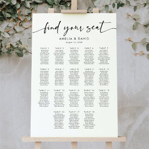 18 Tables Find Your Seat Seating Chart Foam Board