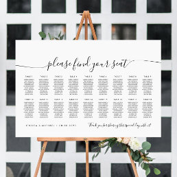 18 Tables Modern Find Your Seat Seating Chart