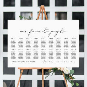 18 Tables Our Favorite People Seating Chart Plan Foam Board