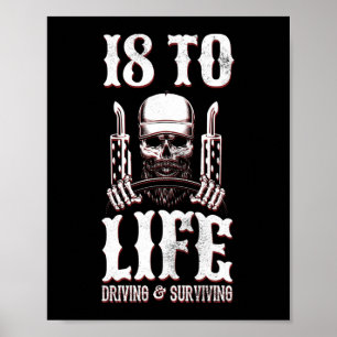 18 To Life Trucker Truck Driver Poster
