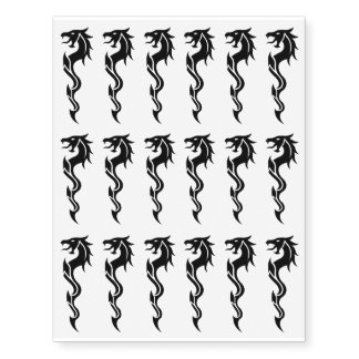 18 tribal dragon temporary tattoo 3inch each