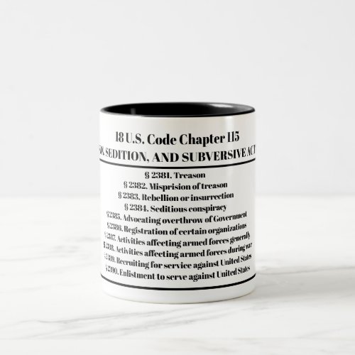 18 US Code Chapter 115 Mug