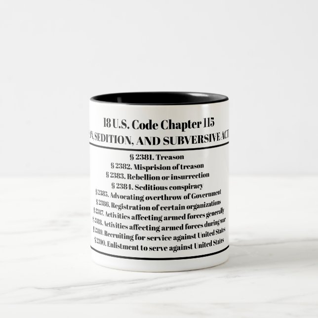 18 U.S. Code Chapter 115 Mug (Center)