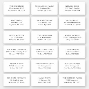 18 Wedding Guest Recipient Name Address Shipping  Sticker