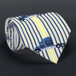 18 Wheeler Truck On Blue Stripe Neck Tie<br><div class="desc">18 Wheeler Truck On Blue stripe neck tie</div>