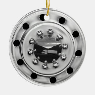 18 Wheelin' Ceramic Ornament