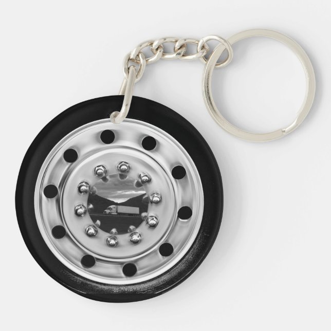 18 Wheelin' Keychain (Back)