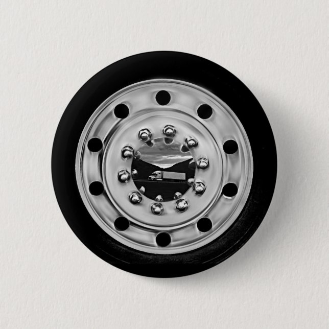 18 Wheelin' Pinback Button (Front)