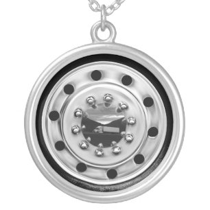 18 Wheelin' Silver Plated Necklace