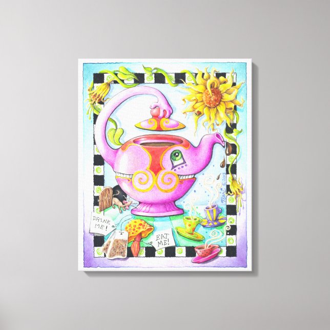 18"X22" CANVAS PRINT - MAD ABOUT TEA PARTY (Front)