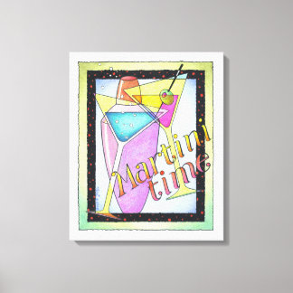 18"X22" CANVAS PRINT - MARTINI TIME, Cocktail Art