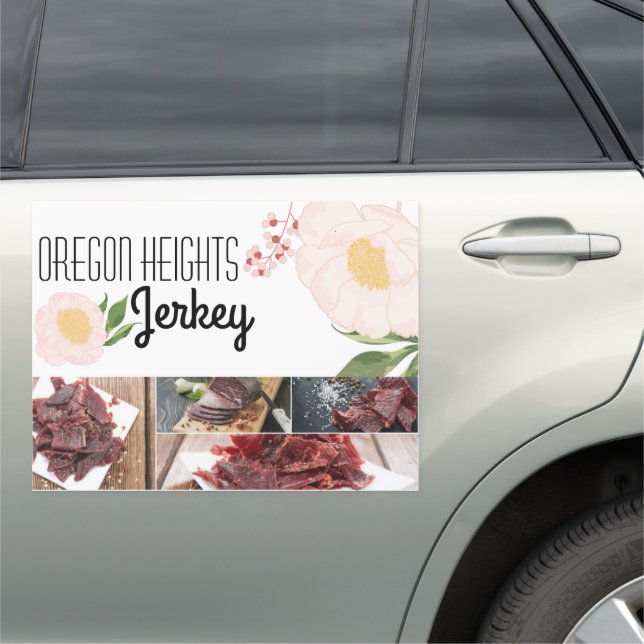 18"x24" Business Announcement Car Magnet Baby Pink (In Situ)