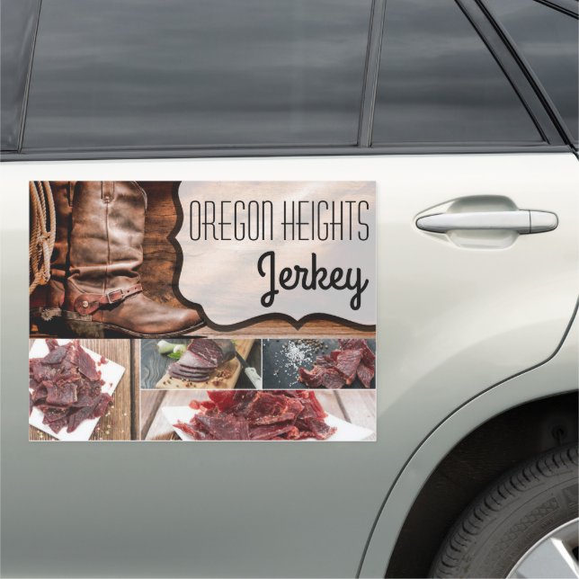 18"x24" Business Announcement Car Magnet Cowboy Bo (In Situ)