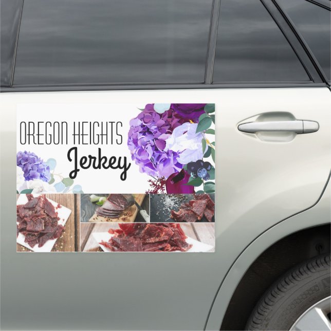 18"x24" Business Announcement Car Magnet Lavender (In Situ)