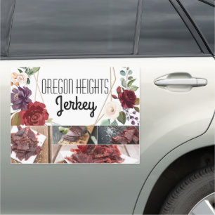 18"x24" Business Announcement Car Magnet White Ros