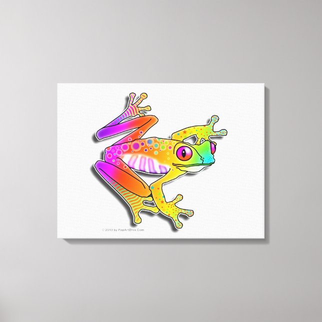 18"X24" CANVAS PRINT - FROG POP ART (Front)