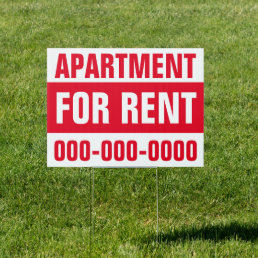 18&quot; x 24&quot; Apartment For Rent Yard Sign