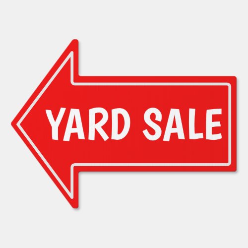18 x 24 Bold Red Directional Yard Sale Sign