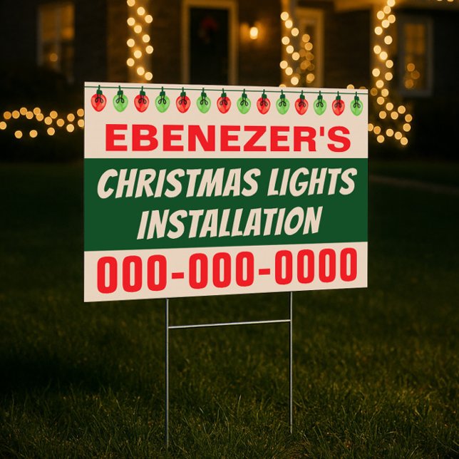 18” x 24” Christmas Lights Installation Yard Sign (Creator Uploaded)