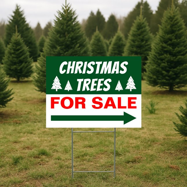 18” x 24” Christmas Trees For Sale Arrow Yard Sign (Creator Uploaded)