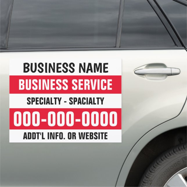 18" X 24" Create Your Own Small Business Car Magnet (In Situ)