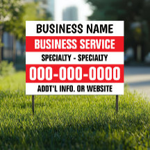 18" X 24" Create Your Own Small Business Yard Sign
