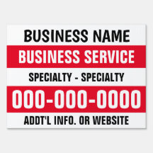 18" X 24" Create Your Own Small Business Yard Sign