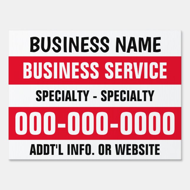 18" X 24" Create Your Own Small Business Yard Sign (Front)